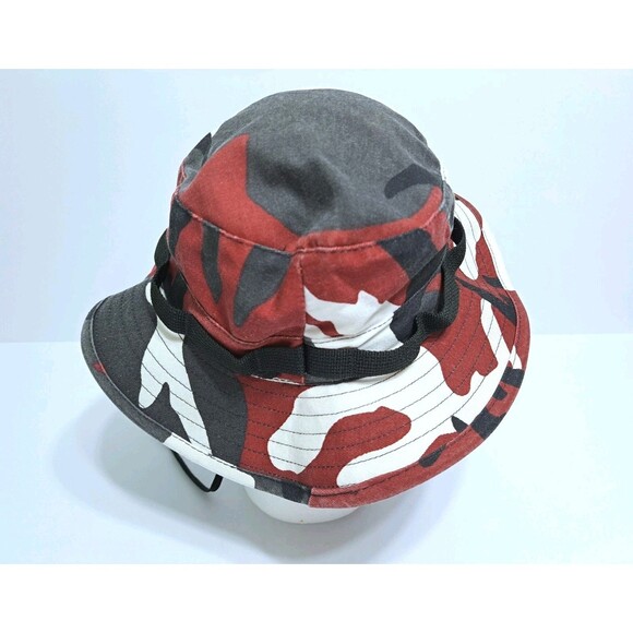 US Military Jungle Boonie Hat Type II Camouflage Red Camo 7.5 Army USGI - Picture 3 of 7